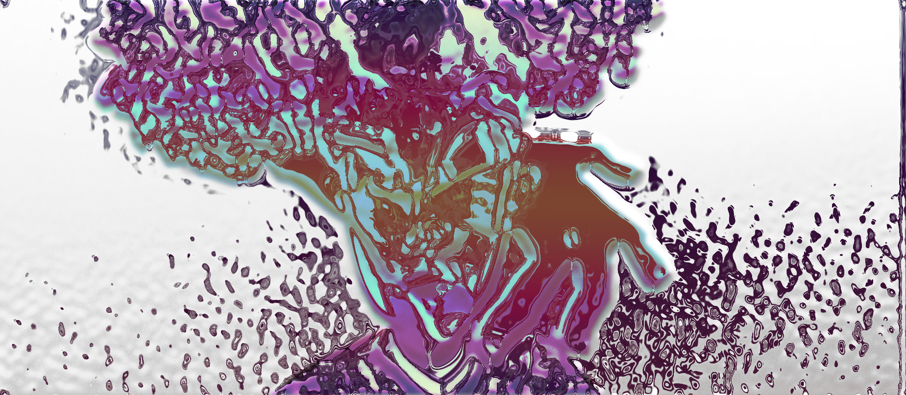 abstract art with purple and green hues